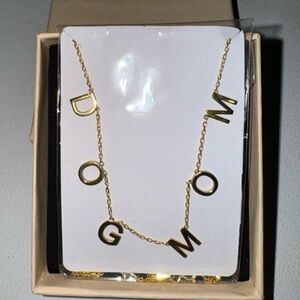 Dog Mom letter necklace 16”